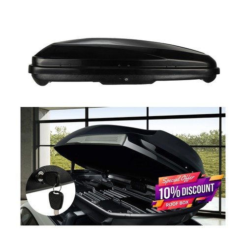 Car roof box gloss - gloss, black
