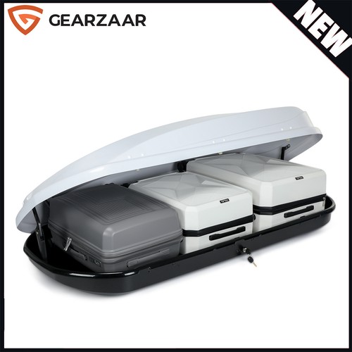 400l roof box gloss - white, dual